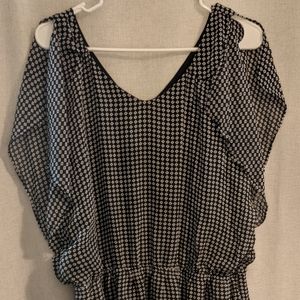 Gap black and white checkered dress